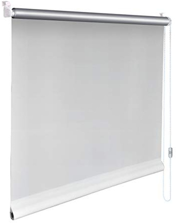 Sonnenschutz-HH® - Mini Thermo Verdunkelungsrollo Thermorollo Minirollo Rollo KLEMMFIX Seitenzugrollo Kettenzugrollo inkl. Klemmträger ohne Bohren - Außenmaß Breite 135 x 200 cm Höhe - weiß