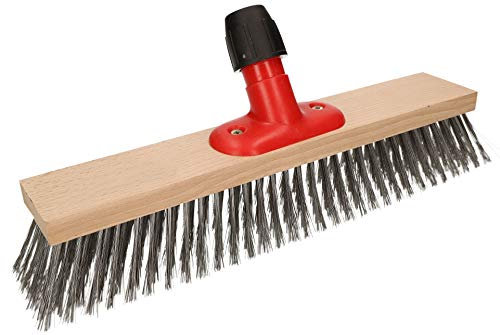 KOTARBAU® Drahtbesen 370 mm Stahlbesen Stahldrahtbesen Metallbesen zum Kehren von Straßen Bürgersteigen Pflasterstein Lagerhallen Laubfeger