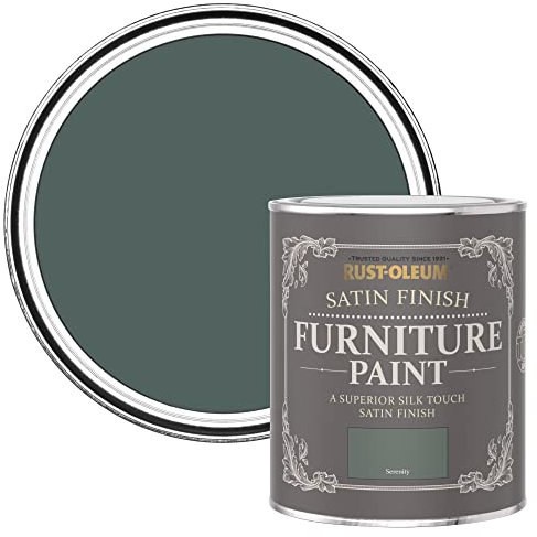 Rust-Oleum weiß Möbel- und Sockelleistenfarbe in seidenglänzendem Finish - Gelassenheit 750ml