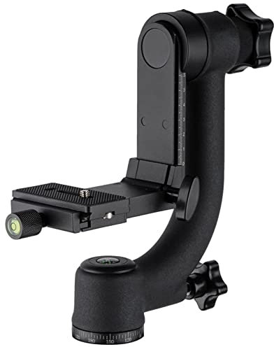 Selens Professional Heavy Duty Metall 360 Grad Panorama Gimbal Stativkopf für Digitale Kamera DSLR Tierischer Sport Draussen Fotografie, Stativkopf mit Schnellwechselplatte 1/4 Gewinde