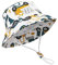 Jupsk Sonnenhut für Kinder, Eimerhut für Kinder Summer Beach Courtyard Play UV-Schutzhut Weiche, Atmungsaktive, Verstellbare Bagger-Print-Mütze aus Baumwolle