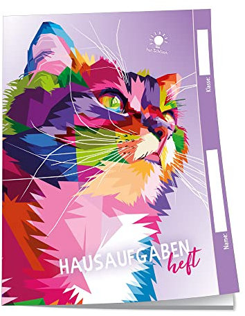 Trötsch Hausaufgabenheft für Schlaue Color Cat: Schulplaner Hausaufgabenheft Timer Terminkalender