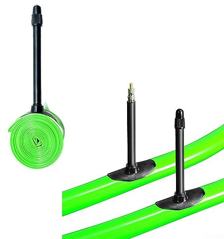 Ultraleichter Fahrradschlauch, Mountainbike-Schlauch mit TUP mit französischem Ventil für Rennrad, 700 x 1, 8 C/23 C/25 C/28 C/30 C/32 C, Grün