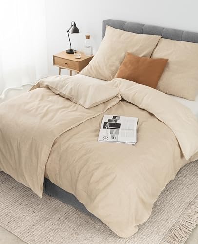 lionto dibea - Biancheria da letto double-face, in 100% cotone, 155 x 220 cm, federa 80 x 80 cm, set da 4 pezzi, per tutte le stagioni, facile da pulire e indeformabile, con certificato Oeko-TEX,