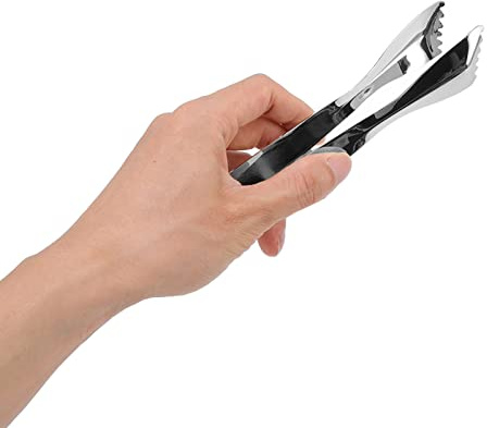 HAOHIZE Pinze per Ghiaccio per Secchiello per il Ghiaccio, Pinze da Servizio, Pinze da Bar, Acciaio Inossidabile Addensato per Uso Alimentare Previene Lo Scivolamento Pinzette per (Espejo)