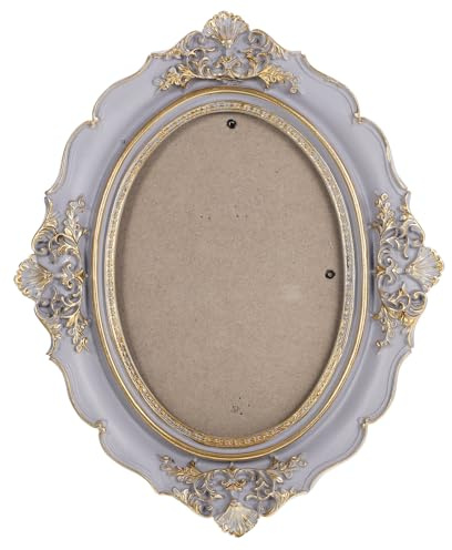 DOITOOL Marco de Fotos Ovalado Antiguo de Resina Estilo Vintage Europeo Tamaño Pequeño Decoración para Pared y Mesa Marco Decorativo Retro para Hogar y Oficina 1 Unidad