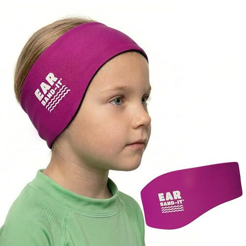 Earvolution Original Ear Band-It Swimming Headband, American Brand, Doctor-Invented - for Kids & Adults - Sensory-Friendly - Keep Ears Dry & Prevent Swimmer's Ear, Holds Earplugs In, (Magenta, Medium)