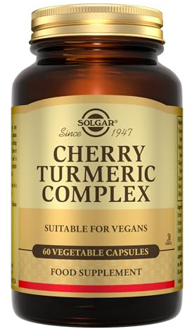 Solgar Cherry Turmeric Complex Vegetable Capsules - Pack of 60 - Antioxidant and Anti-Inflammatory Properties - for Daily Wellbeing - Vegan and Gluten-Free