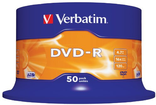 Verbatim AZO DVD-R 4.7GB DVD-R 50aq DVD+RW (4,7GB, DVD-R, 50-120min, 120mm, matt-Silver)