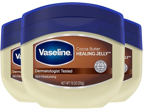 Vaseline Blueseal Rich Conditioning Jelly 7.5 Oz- Cocoa Butter 3-Pack.