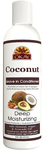 OKAY Pure Naturals Coconut Oil Deep Moisturizing Leave-in Conditioner, 8 Ounce, 0.22 kg