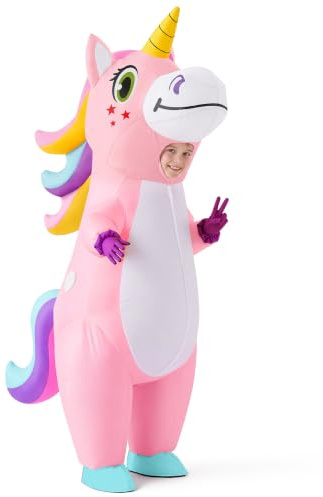 Spooktacular Creations Child Unisex Unicorn Full Body Air Blow-up Inflatable Costume