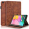 Succtop Hülle Galaxy Tab A 10.1 Zoll 2019 Schutzhülle PU Leder Taschehülle Flip Brieftasche Stand Tablet Hülle mit Kartenschlitz Stifthalter für Samsung Galaxy Tab A 2019 SM-T510 / SM-T515 Braun