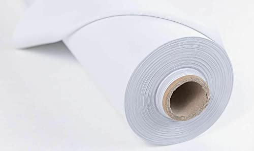 Kabbani Textiles 3 Pass White Blackout Lining Curtain Fabric. Thermal Linings Fabric. Ideal for Lining Curtains Drapes, And Blinds. Thermal Blackout Material (sold per 1M, White)