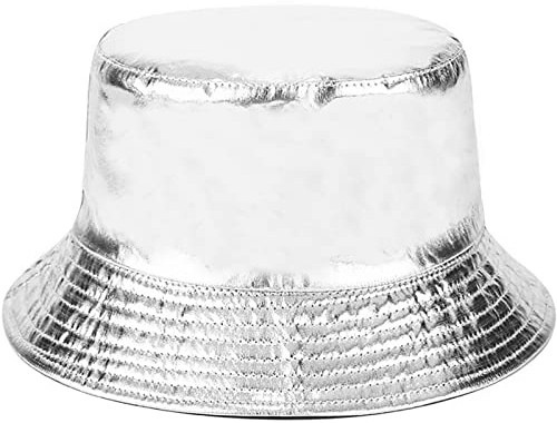 XYIYI Cappello Cappellino Cappelli sveglio del pescatore della spiaggia del cappello della benca per le donne degli uomini ragazze adolescenti, Argento Bianco, Taglia unica