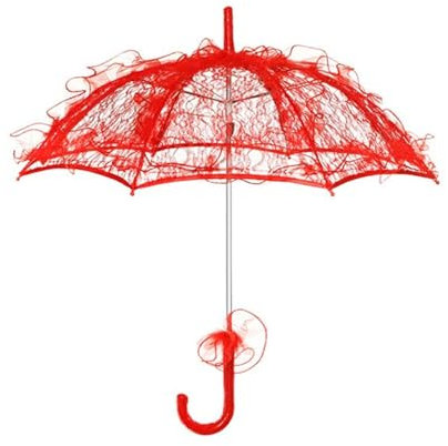 FACAILUO Spitzenschirm, elegante Spitzenschirme für Outdoor-Party, Foto-Requisiten, dekorativer Sonnenschirm, Schnürung, Regenschirme für Garten