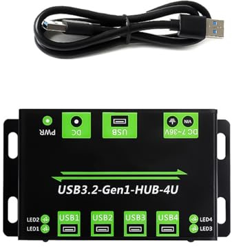 Hubs USB 3.2 4 voies avancés avec protections de courant d'alimentation externe pour divers périphériques USB
