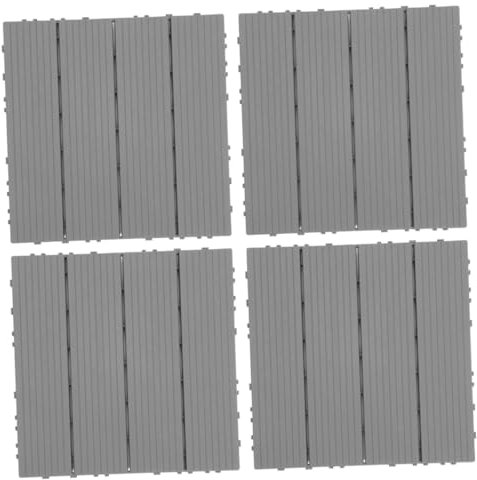 Angoily 4pcs Interlocking Garden Tiles Heavy Duty Outdoor Deck Boards Plastic Patio Flooring