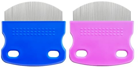 2 Pack Curved Lice Comb,Fine-Tooth Dandruff Comb,Flea Comb,Upgraded Arc Design,Safe And Effective Removal Of Lice, Nits And Dandruff.