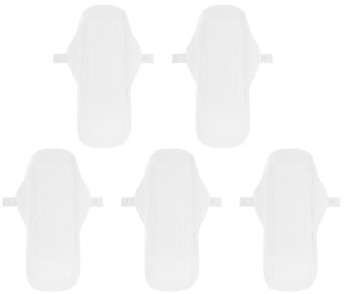 Healvian 5piezas Compresas Menstruales De Algodón Lavables y Reutilizables Unidades Suaves Para Protección Diaria Compresas Para Flujo Menstrual