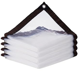 1pc Waterproof Tarpaulin Clear Tarp Cover PE Film with Grommets Garden Balcony Patio Canopy Awnings Winter Plants Greenhouse(3x6m)
