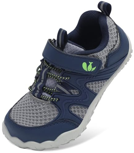 JIASUQI Kids Barefoot Shoes Boys Girls Adjustable Trainers Toddler Walking Shoes Kids Hiking Shoe Lightweight Outdoor Versatile Sneakers