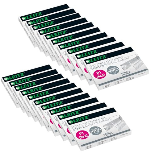 Leitz Heftklammer, No. 8, verzinkt, 20 x 1000 Klammern