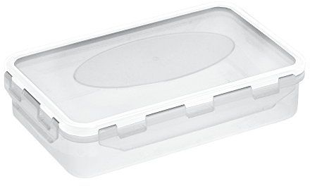 Plast Team 28010801 Click-Vakuumdose 0,9 L klar Dichtung, weiß