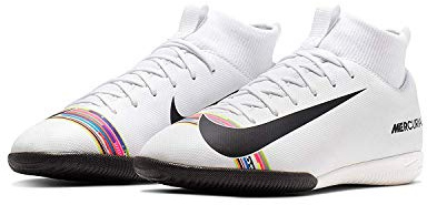 Nike Jr Superfly 6 Academy GS IC, Chaussures de Futsal Mixte Enfant, Multicolore (White/Black/Pure Platinum 000), 37 EU