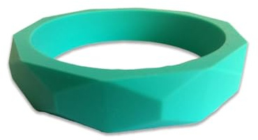 ChewAid Chew Bangle Bracelet Training and Development Fidget Toy Chew Necklace for T,Sensory,Oral Motor, Anxiety, Autism, ADHD (turquoise)