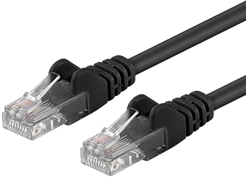 PremiumCord nätverkskabel, Ethernet, LAN & Patch-kabel Cat6, UTP, snabb flexibel och robust RJ45-kabel 1 Gbit/S, AWG 26/7, kopparkabel 100% Cu, svart, 2 m