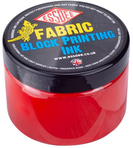 ESSDEE Tinta de impresión de Tela, Rojo, 150 ml