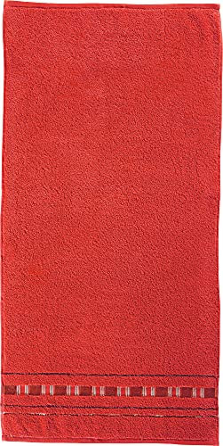 Erwin Müller Duschtuch - Achern rot Größe 70x140 cm - 500g/m² - schnell trocknend, extra saugstark, beidseitige Schlaufen