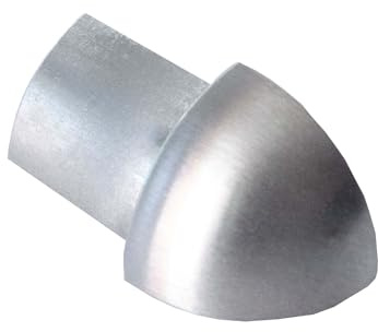 Dalsys Außeneck für Fliesenschiene Viertelkreisprofil Edelstahl Gebürstet 8mm, Fliesenprofil