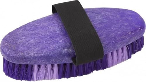 York Kardätsche Happy Striegel Fellglanzbürste für Pferde (Lila)