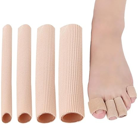 Youery Protezioni per le dita, 4 Pezzi Protezione Dita Piedi, Tubo proteggi dita,Manicotti per Dita Dei Piedi,Protezione Gel Dita,separatori per le dita,Protezione per Calli e Vesciche