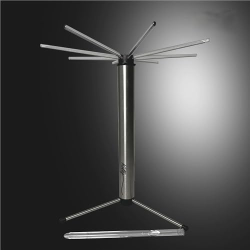Kitty Professional Secador de pasta profesional, acero inoxidable, giratorio, plegable, 43 cm de altura