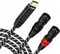 NCGGY USB C auf Dual XLR Mikrofonkabel Typ C Stecker auf XLR Stecker Stereo Verstärker Kabel Audio Stecker Kabel Kompatibel mit PC Telefon Tablet Power Amplifier Audio Kabel – 1.5M