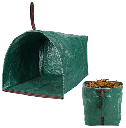 150L Sac de Jardin Dechet Vert, Sac Dechets Verts Resistant, Sacs à Déchets de Jardin avec Poignées de Transport, Reutisable et Pliable pour Végétaux, Feuilles, Pelouse Coupée,Ultra Load Bearing