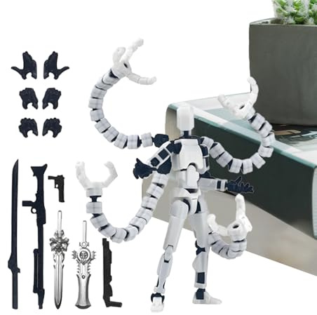 Genérico Figuras De Acción Articuladas | Robot Articulado Coleccionable | Accesorios Impresos En 3D, Juguetes Ensamblados Y Coleccionables Articulados para Amantes De Juegos