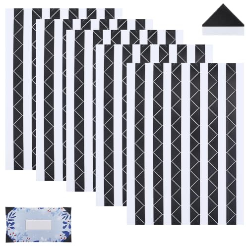 CRASPIRE 2040 pz Adesivi per Angoli Fotografici in PVC Nero Autoadesivo Scrapbooking Senza Acidi Supporto per Montaggio Immagini Adesivi per Fai da Te Artigianato Scrapbook Album Diario Quaderno
