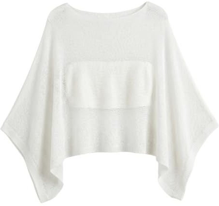 Syutokul Mesh poncho ren stickad poncho täcka upp för kvinnor is siden asymmetrisk cape topp för pool strand sommar svart