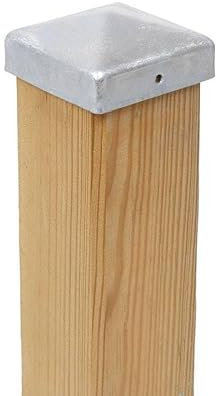 Lot de 10 – GreenSeason Chapeau de poteau forme pyramide en acier galvanisé 71 x 71 mm – Lot de 10