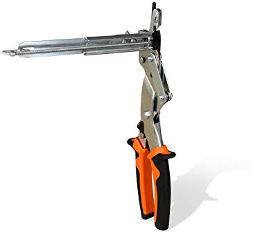 EDMA - Junior - Agrafeuse Manuelle à Grillage avec Chargeur - 50 Agrafes - Idéale pour Clôture - Légère et Maniable - 040055 - Outillage à Main de Qualité pour Professionnel et Particulier