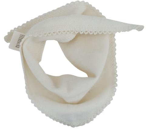 Reiff Strick Baby Halstuch uni Merino Schurwolle Seide Bio Wolle Öko kbT Bio (56 x 14 cm, natur)