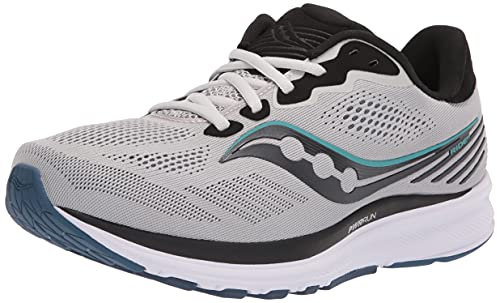 Saucony Herren Ride 14 Laufschuh, Fog Black Storm, 46 EU