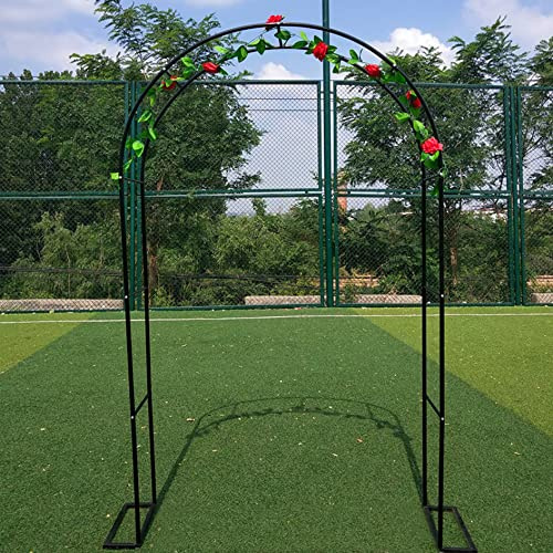 YYHJ Arcos de Jardin,Arch Boda Flores,Arco para Plantas Trepadoras Enredaderas Rosas,Interior/Exterior Jardín Decoración,Pabellón Pérgola Metal,Duradero Black (Size : W140xH230cm/55x90.5in)