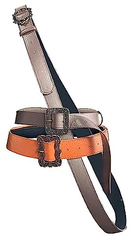 icewalker Piraten Gürtel Herren Halloween Accessoires Vintage Ledergürtel Braun