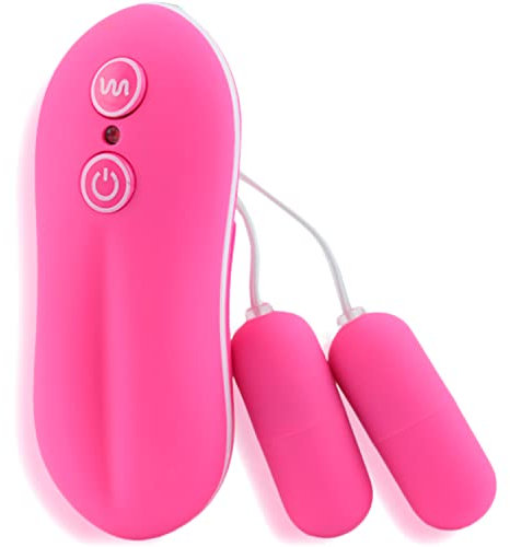 2 Vibro Ei mit 20 Modi Leiser Mini Vibrator mit Kabelsteuerung für Frauen Starke Vibration & Diskreter Genuss überall Rosa Bullet-vibratoren & vibrationseier leise pink egg kugel FOPS M14-2