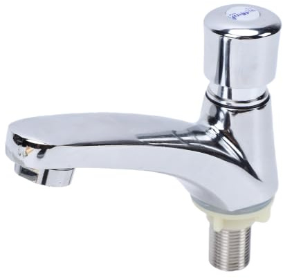 Time Delay Faucet Basin Tap Water Saving Self Closing Push Button Single Cold Water Tap for Sink Home Commercial Premises
